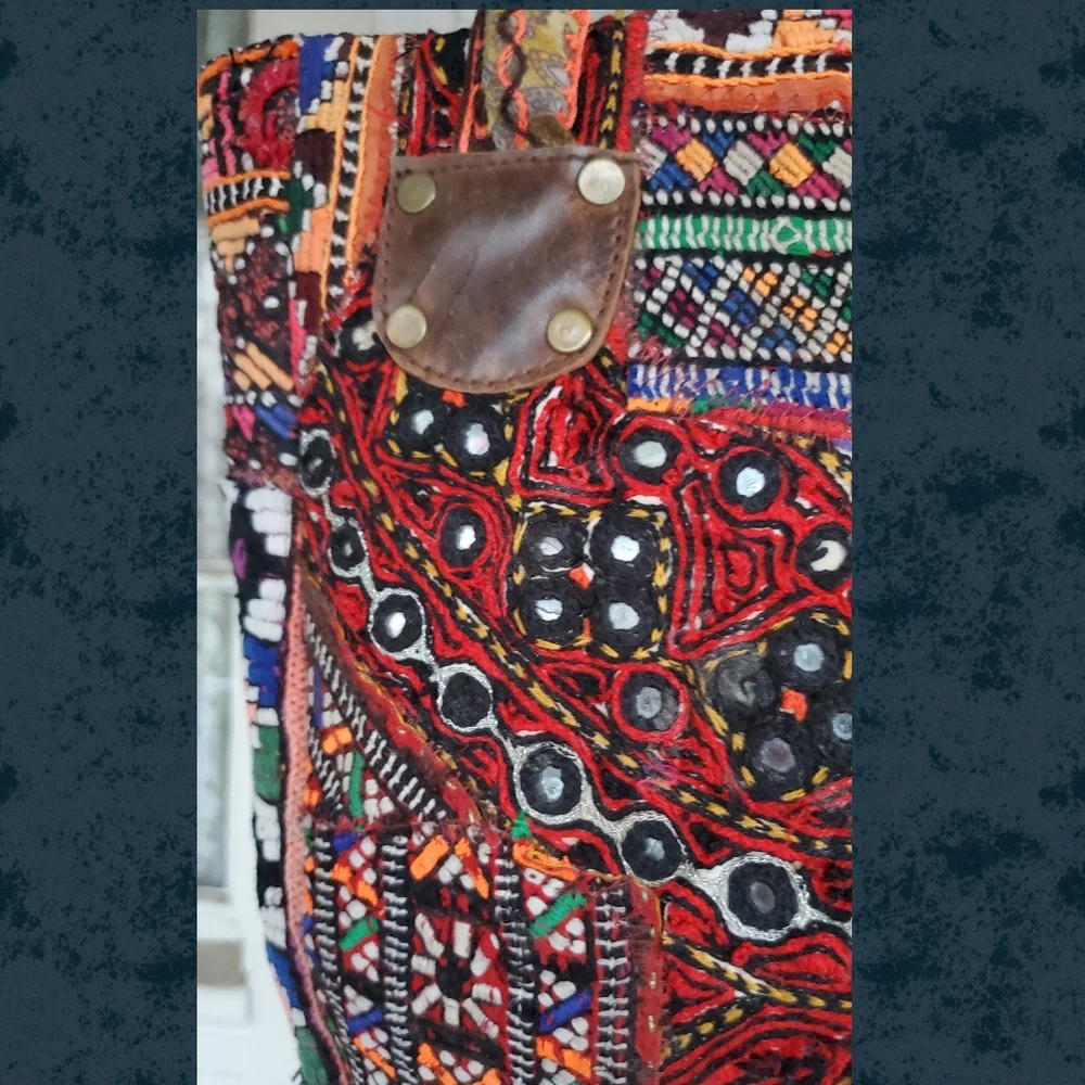 artisan banjara Zari Ethnic handmade Embroidered Repurposed Patchwork bag